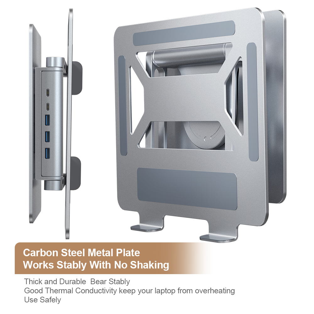 360° Swivel Laptop Stand with USB-C Docking Station
