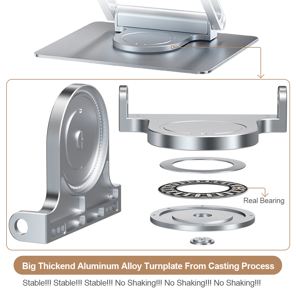 360° Swivel Laptop Stand with USB-C Docking Station